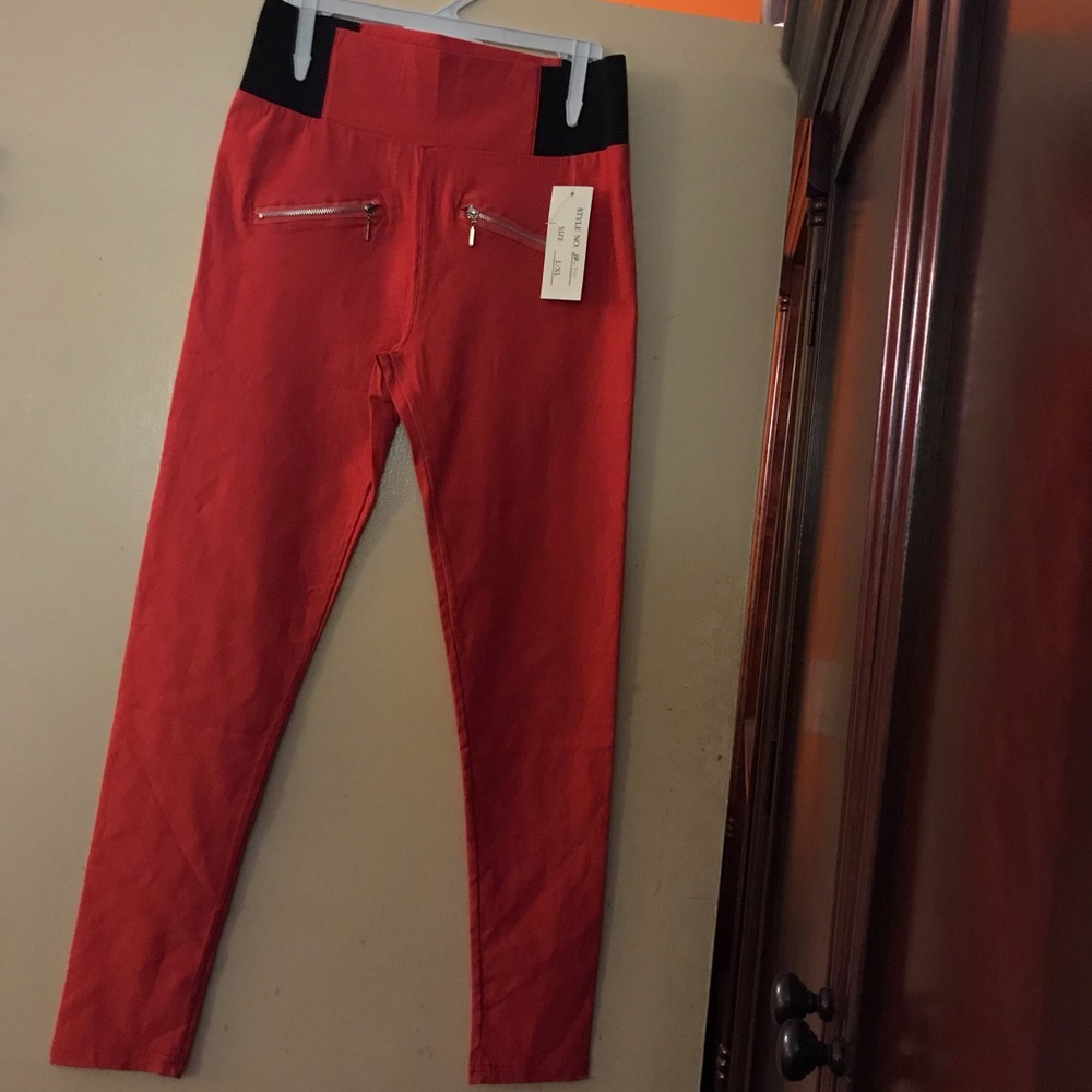 🆕 Jeggology Orangy/Pink Leggings-L/XL